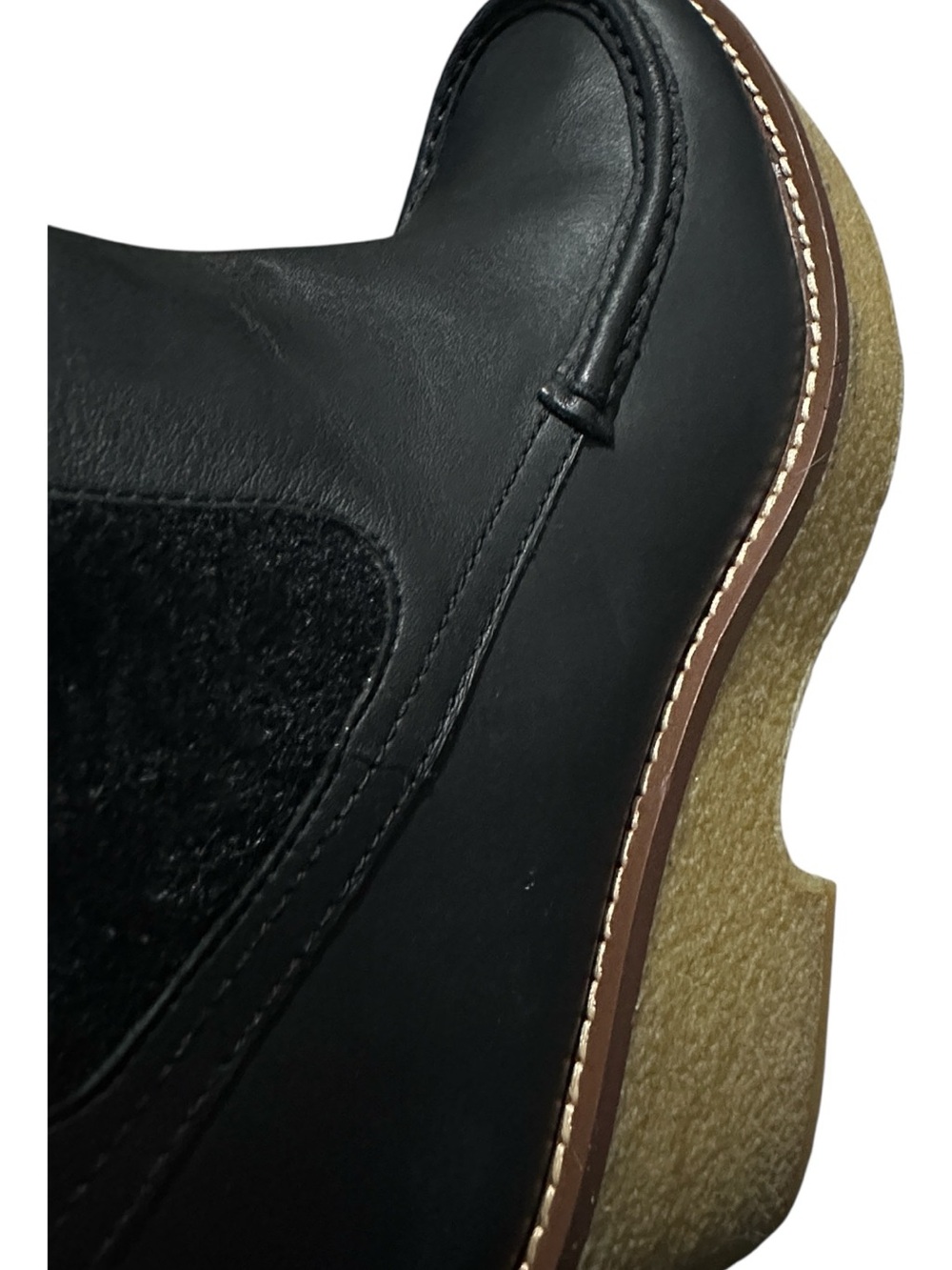 Coach Black Leather Platform Chelsea Boots Chunky Sole Statement Trendy Designer - Picture 15 of 16